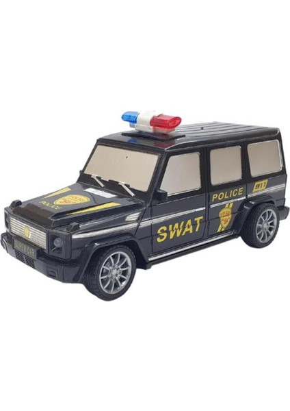 Uzaktan Kumandalı Mercedes Polis Jeep 1:20 Ölçek 18 cm Siyah - 13578-887 (Lisinya)
