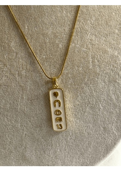 Şans Plakalı Gold Kolye fiyatları