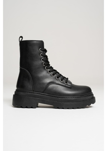 Cool Premium Özel Tasarım Kışlık Siyah Kalın Tabanlı Kadın Bot modelleri