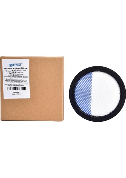 Sd 3061, Sd 3341 / Beko Sd 2341 / Vcp 3930 ile Uyumlu Şarjlı Dik Süpürge Motor Giriş Filtresi
