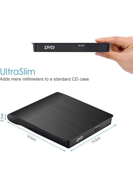 Harici DVD Rw External Taşınabilir Ultra Ince USB 3.0 CD DVD Yazıcı Okuyucu modelleri