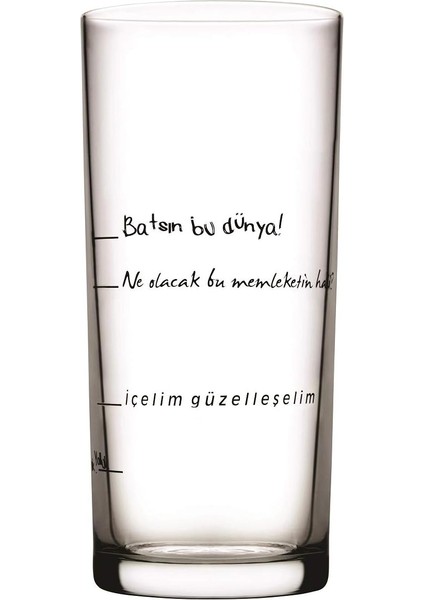 Içelim Güzelleşelim Rakı Bardağı, 205 Ml, 6 Parça