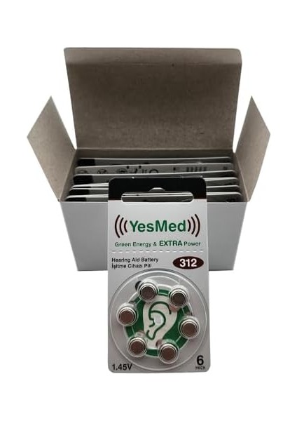 Power 312 Numara Işitme Cihazı Pili (10 Paket x 6 Adet = 60 Adet Pil) fiyatları