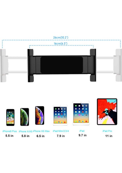 Masa Üstü 360 Derece Ayarlanabilir Tablet Tutucu Telefon Standı 6.3’’- 11 Inç’’ Masaüstü Tablet - Lisinya indirimleri