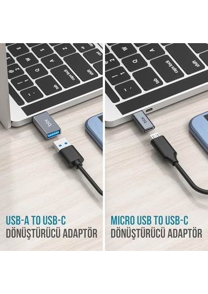 Adp-04 2&apos;si 1 Arada Type-C Micro USB ve USB Çevirici Dönüştürücü fiyatları