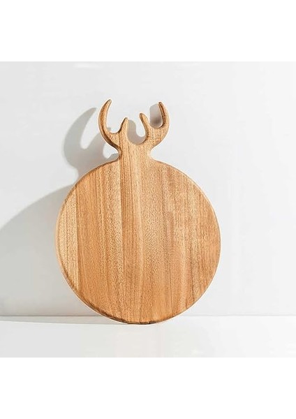 Ahşap Kesme Tahtası, Dekoratif Mutfak Sunum Tahtası (Geyik Yuvarlak) modelleri