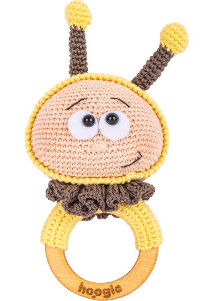 Bee Happy 2’li Arı Amigurumi Oyuncak Seti – Doğal Pamuklu & Ahşap Bebek Oyuncak & Çıngırağı | Hoogie Premium Baby fiyatları