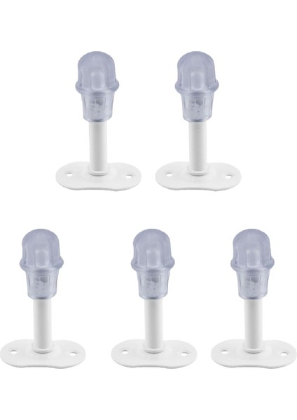 Kapı Stoperi Beyaz 8 cm Metal Kapı Tamponu Durdurucu Tutucu Kapı Stopu Silikonlu 5 Adet