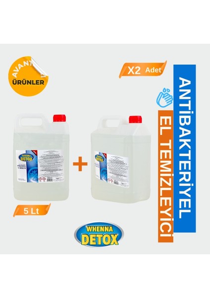 Antibakteriyel El Temizleyici 5 Lt . 2 Adet