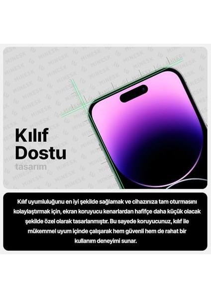 14 Pro Max Için Privacy Hayalet Gizlilik Filtreli Kurulum Ekran Toz Bırakmayan ve Kendiliğinden Yapışan Hizalama Kitli Temperli Cam (14 Pro Max) modelleri