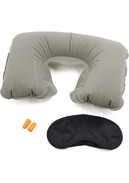 Üçlü Seyahat Seti Şişme Yastık Göz Bandı Kulak Tıkacı ( Lisinya ) fiyatları