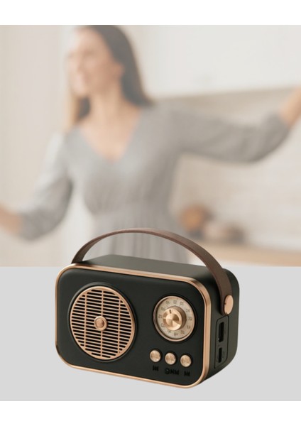 Klasik Retro Radyo – Bluetooth Destekli Fm Özellikli Şarjlı Hoparlör - M727K709-R88727 indirimleri