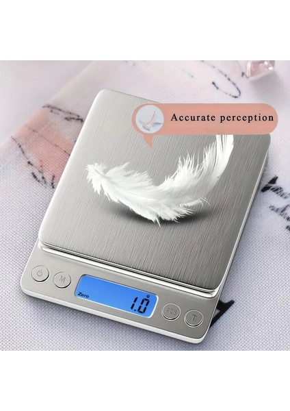 Pratik Dijital Hassas Mutfak Terazisi Hassas Tartı 2000 Gr./0.1 Gr. Hassasiyet ( Lisinya ) indirimleri