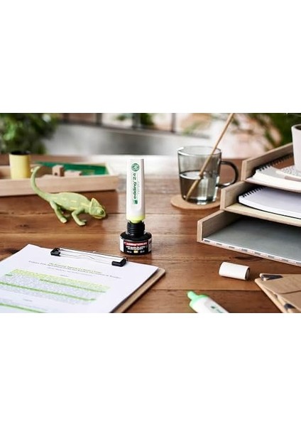 24 Ecoline Fosforlu, 4&apos;lü Set, Karışık Renkler, Kesik Uç modelleri