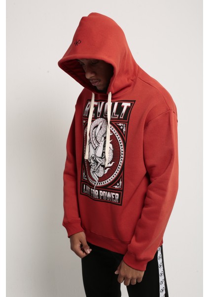 Revolt Kiremit Turuncu Regular Fit Kapüşonlu Hoodie Sweatshirt fiyatları