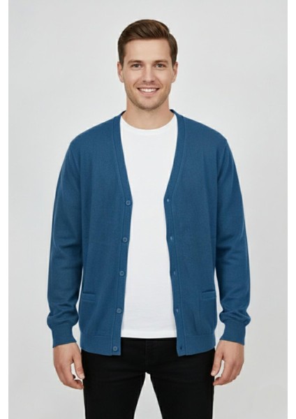 Erkek Spor Selanik Düğmeli Hırka Regular Kalıp BGL-ST04873