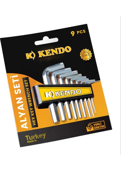Kendo Allen Anahtar Seti Alyan Anahtar 9 Parça