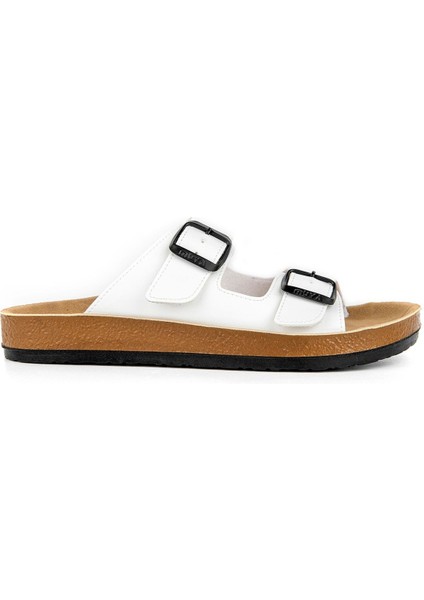 Yuna Ayarlanabilir Üst Kemer ve Anatomik Taban Nubuk Kadın Terlik