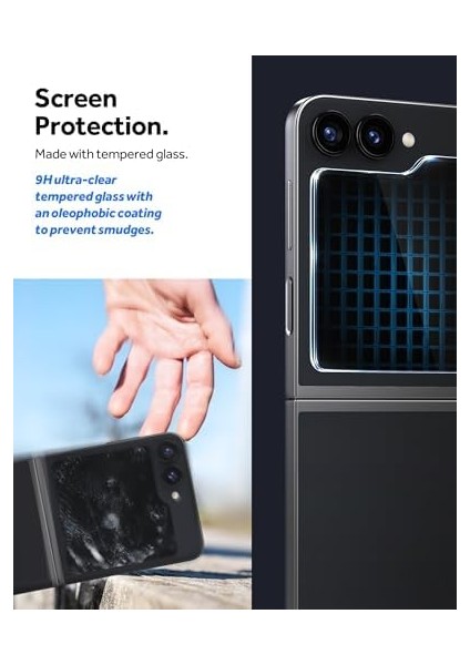 Galaxy Z Flip 6 ile Uyumlu Cam Ekran Koruyucu Kolay Kurulum Fit (2 Adet) - AGL07973 fiyatları