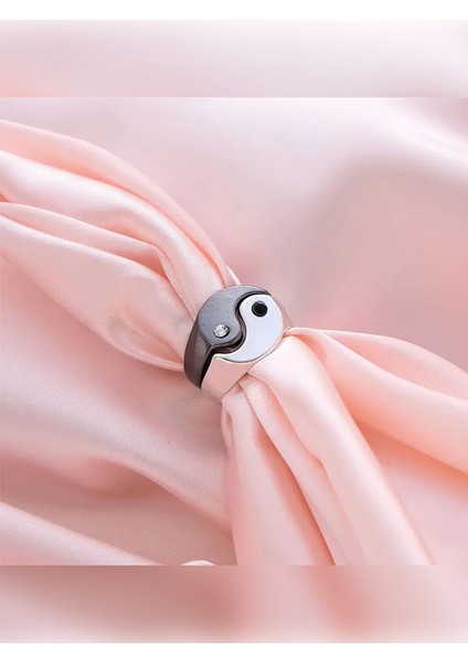 2'li Set Yin Yang Bagua Desenli Yaratıcı Çift Yüzükleri Sevgililer Günü Hediye Yüzüğü fırsatları