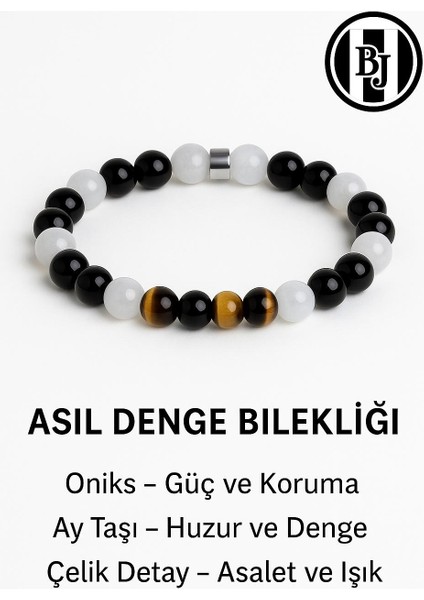 Orijinal Doğal Taş El Yapımı Enerji - Uyum - Denge Sağlayan Bileklik-76