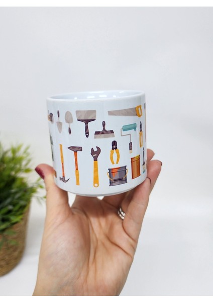 Isme Özel Kişiye Özel Inşaat Ustası Tasarımlı Porselen T Kupa Bardak Latte Fincanı fiyatları