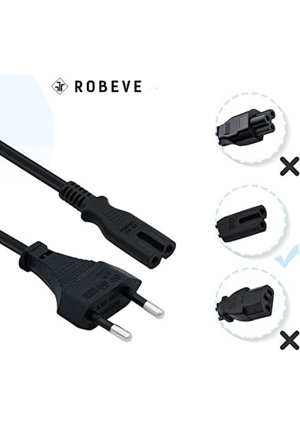 Ps3 / Ps4 / Ps5 / Xbox Series S-X Uyumlu Güç Kablosu 1.5 Metre 2pin Güç Kablosu Projeksiyon - Monitör - Tv 2pin Güç Kablosu fiyatları