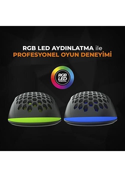 MS107 Kablolu Rgb LED Aydınlatmalı 103 gr Ağırlık Terleme Önleyici Malzeme Delikli Tasarım Optik Sensör 3200DPI 7 Tuşlu Oyuncu Mouse Siyah fiyatları