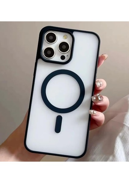 Go Aksesuar 16 Promax Kablosuz Şarj Özellikli Siyah Kenarlı Şeffaf Kılıf