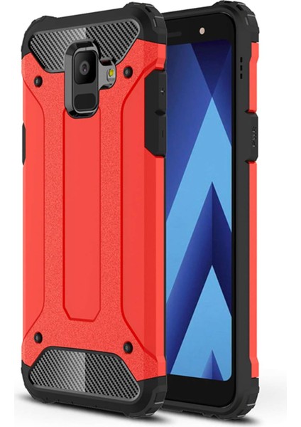 Galaxy A6 2018 Kılıf Rugged Armor Kırmızı