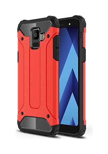Galaxy A6 2018 Kılıf Rugged Armor Kırmızı modelleri
