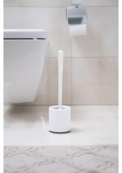 Silikon Klozet Wc Tuvalet Fırçası Beyaz