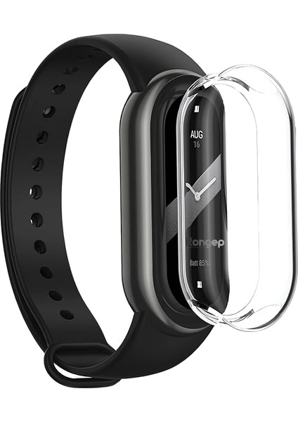 ile Uyumlu Mi Band 9 Için 360° Kasa Kılıf Yumuşak Tpu Ekran Dokunmatiği Etkilemeyen Saatin Çevresini Tam Kavrayan Darbelere Karşı Mi Band 9 (Şeffaf)
