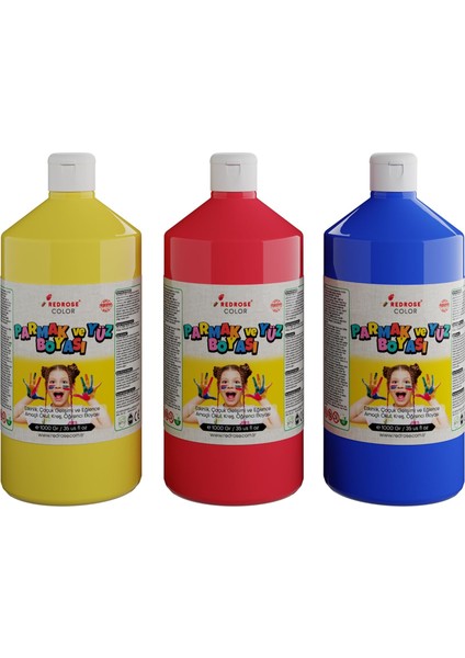 Rose Kırmızı, Mavi, Sarı Parmak 3&apos;lü Set 3X1000 gr