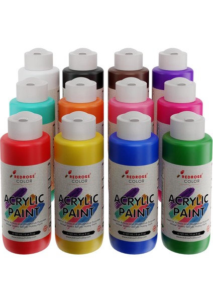 Rose Tüm Renkler Akrilik 12&apos;li Set 12X120 ml