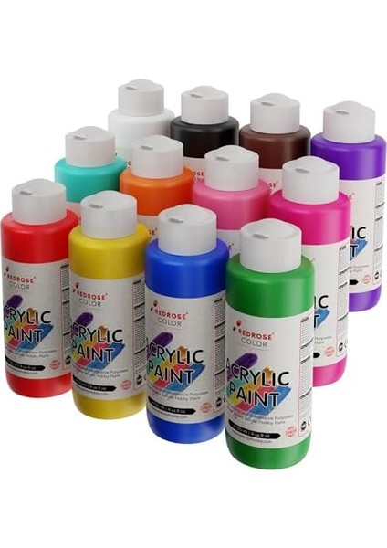 Rose Tüm Renkler Akrilik 12&apos;li Set 12X120 ml modelleri