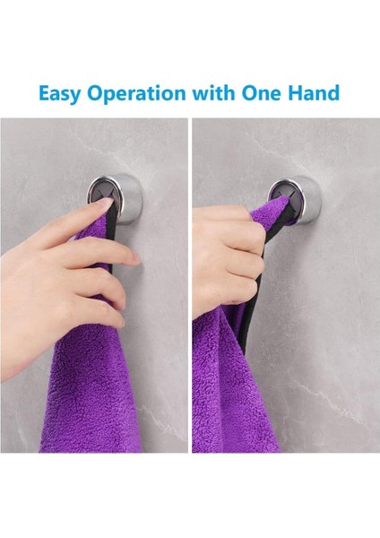 Yapışkanlı Duvar Havlu Askısı | 2&apos;li Set | Siyah-Gri modelleri