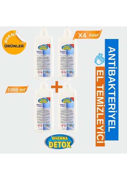 Antibakteriyel El Temizleyici 1000ML 4 Adet