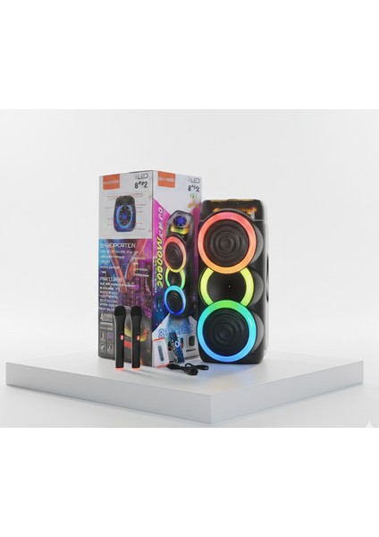 Kolav D2836 Ses Bombası Büyük Boy Hoparlör Speaker 40W Taşınabilir Hoparlör 8x2 Inç