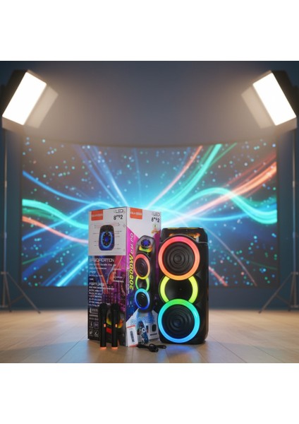 Kolav D2836 Ses Bombası Büyük Boy Hoparlör Speaker 40W Taşınabilir Hoparlör 8x2 Inç fırsatları