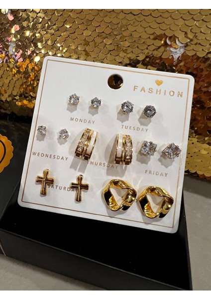 Çelik Altın Kaplama 14'lü Küpe modelleri