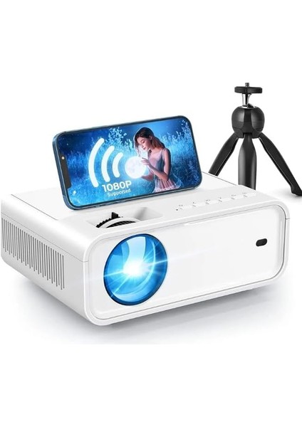 Sunspark 500W 5g Wi-Fi + 5.1 1080P Destekli Projeksiyon Cihazi - LCD LED - 240 Inç Yansitma - Dahili Hoparlör - Tv Stick/ps5/hdmı/usb/vga/av