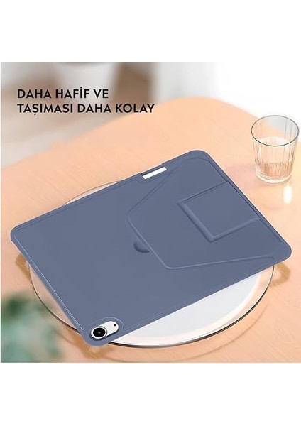 11 Inç iPad (A16) / iPad Air 10.9 Inç/ipad 10.nesil 10.9 Wi-Fi Tablet Ile Uyumlu Kılıf Lüks Kadife Iç Kaplamalı Deri Tablet Arka Kapak Gri modelleri