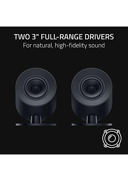 Nommo V2 x - Pc Için Tam Aralıklı 2,0 Oyun Hoparlörü (Iki Adet 3 Inç Tam Aralıklı Sürücü, Thx Spatial, Maks. Ses Basıncı 96 Db, Çapraz Platform Uyumluluğu) Siyah modelleri