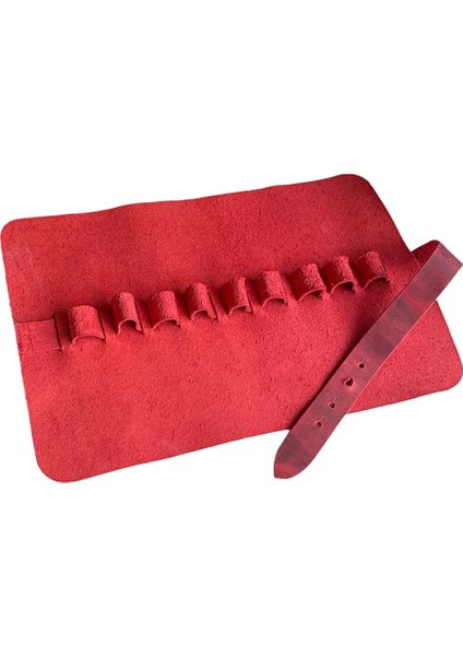 Helsinki - Hakiki Deri Natürel Geniş Tasarım Rulo (Kırmızı)