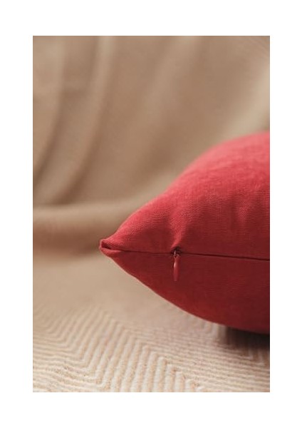 Kırmızı Sade Panorama Kırlent Kılıfı Çok Farklı Renk Seçeneğiyle, 50 x 50 fiyatları