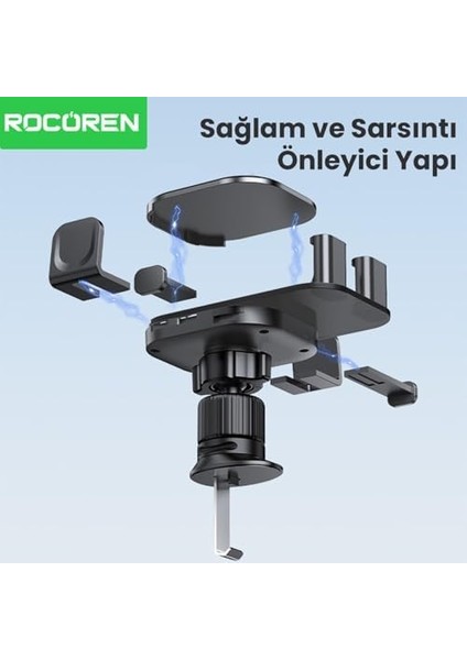 Metal Kancalı Havalandırma Destekli Araç Içi Telefon Tutucu modelleri