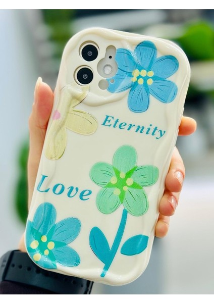 Aksesuar 12 ve 12 Pro Birebir ile Uyumlu Eternity Baskı Desenli Esnek Silikon Kılıf