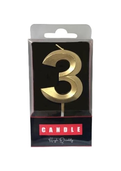 Marifetlerim - Desenli 3 Yaş Pasta Mumu