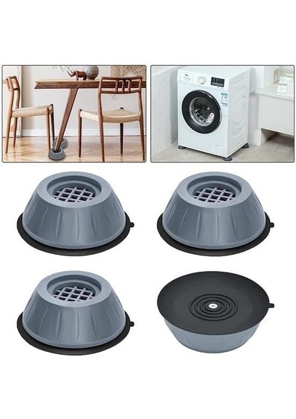 Çamaşır Makinesi Sarsıntı Titreşim Ses Önleyici Kaydırmaz Ayak 4lü Set (4 Adet)